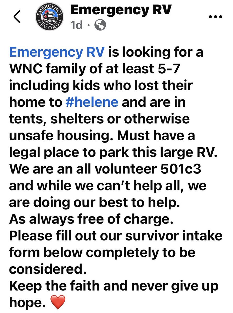 Tiffany34006057's tweet photo. ⚠️⚠️ATTN⚠️⚠️
Please Donate So that Family can get into an RV! 👇🏼👇🏼
https://t.co/Z6Ps3RCtbJ
#NorthCarolina #WNC #NCSTRONG #helenehelp
#News https://t.co/QLy3yd3kgz