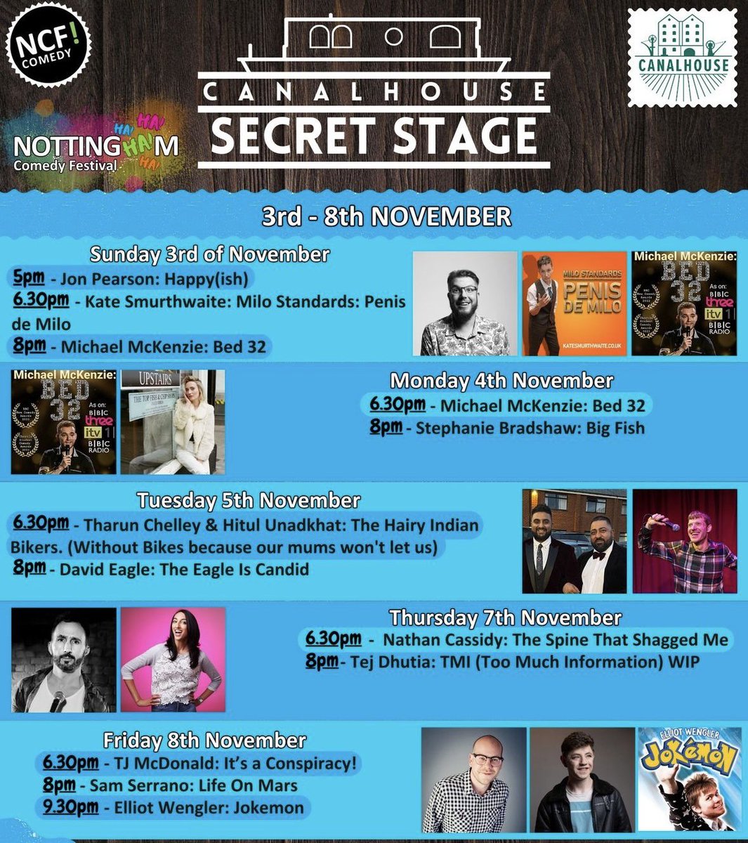 Canalhouse (@canalhousebar) on Twitter photo NOTTS COMEDY FEST 2024 IS HERE 🥳
We hope everyone is having a cracking start to <a href="/NottsComedyFest/">Nottingham Comedy Festival</a>! Have a look at who’s performing at CH 👀
Until the 10th, enjoy a variety of acts spread across TWO stages! Grab your tickets: nottinghamcomedyfestival.co.uk
You don’t wanna miss out 🍻 NOTTS COMEDY FEST 2024 IS HERE 🥳
We hope everyone is having a cracking start to <a href="/NottsComedyFest/">Nottingham Comedy Festival</a>! Have a look at who’s performing at CH 👀
Until the 10th, enjoy a variety of acts spread across TWO stages! Grab your tickets: nottinghamcomedyfestival.co.uk
You don’t wanna miss out 🍻