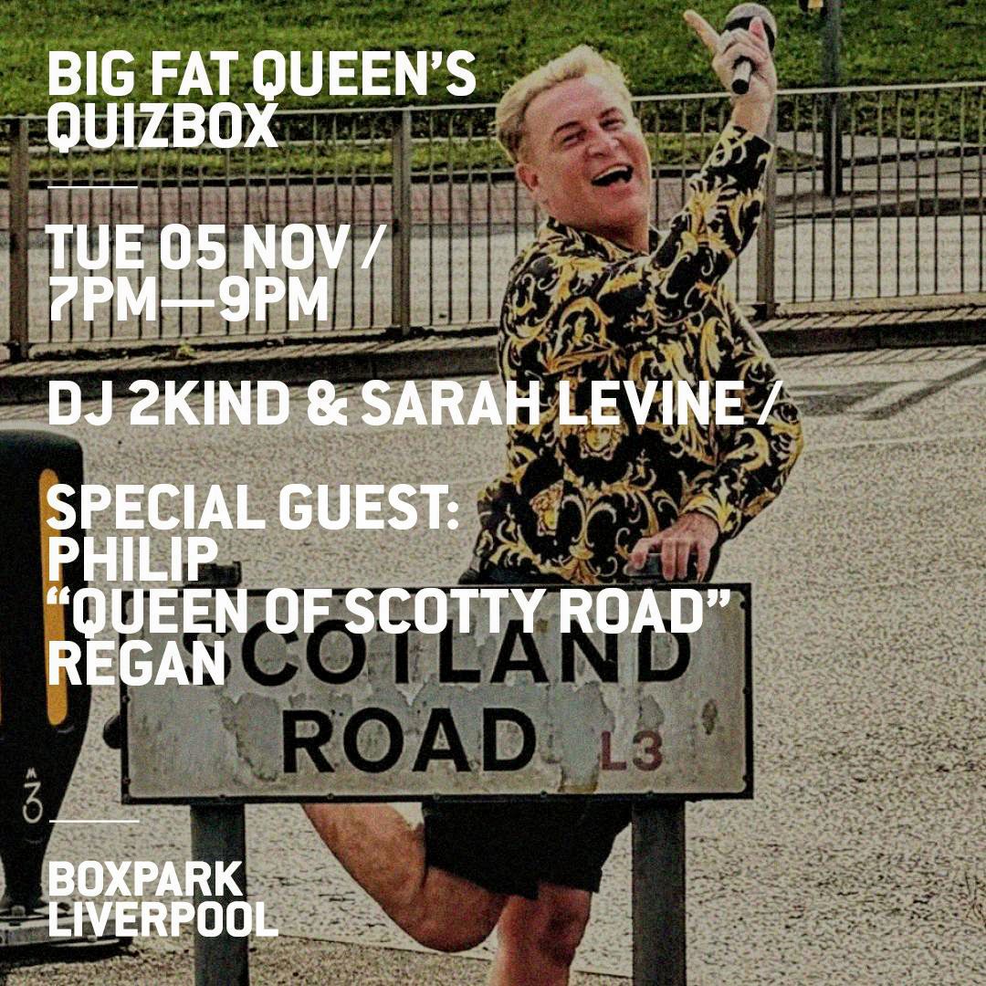 philip Regan queen of Scotty road (@queenscottyroad) on Twitter photo See u all there 5th novber at 7 till 9 so Ta ra to you BOXPARK Liverpool <a href="/BoxparkLvrpool/">BOXPARK Liverpool</a> do. Not miss it See u all there 5th novber at 7 till 9 so Ta ra to you BOXPARK Liverpool <a href="/BoxparkLvrpool/">BOXPARK Liverpool</a> do. Not miss it