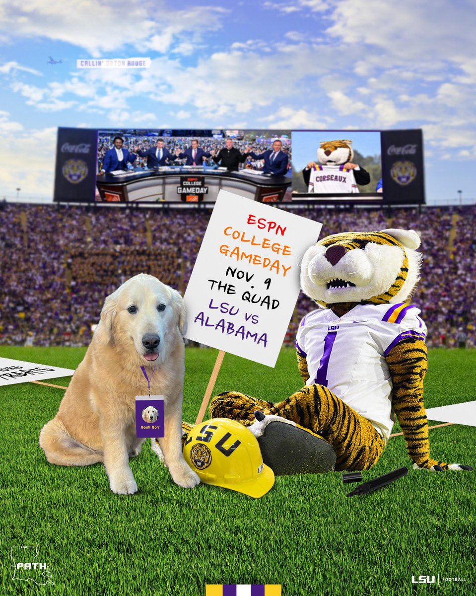 LSU Football (@lsufootball) on Twitter photo Theyโre Baaack
<a href="/CollegeGameDay/">College GameDay</a> returns to Baton Rouge for the first time since 2019 Theyโre Baaack
<a href="/CollegeGameDay/">College GameDay</a> returns to Baton Rouge for the first time since 2019