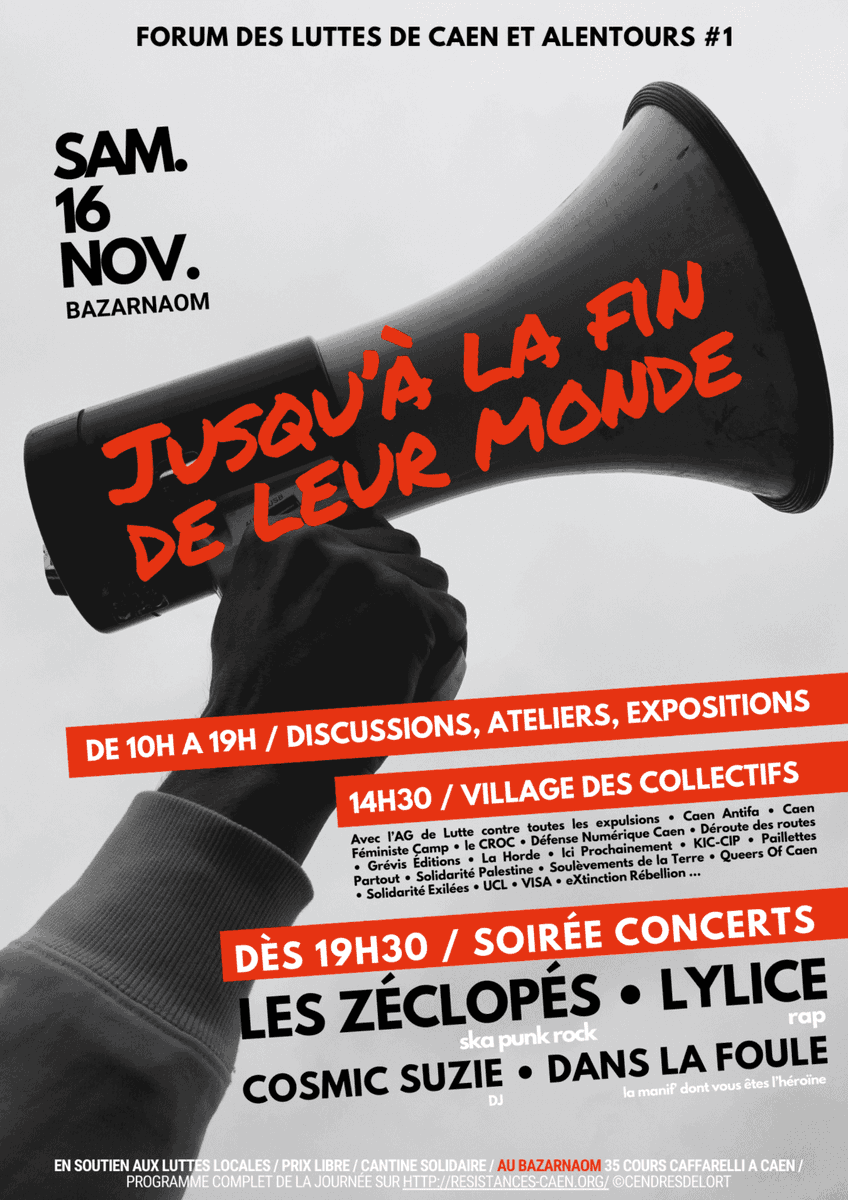 Le 16 novembre au Bazarnaom a Caen
💥Une journée à ne pas manquer💥
Avec toute l'équipe de Dans la foule présente!