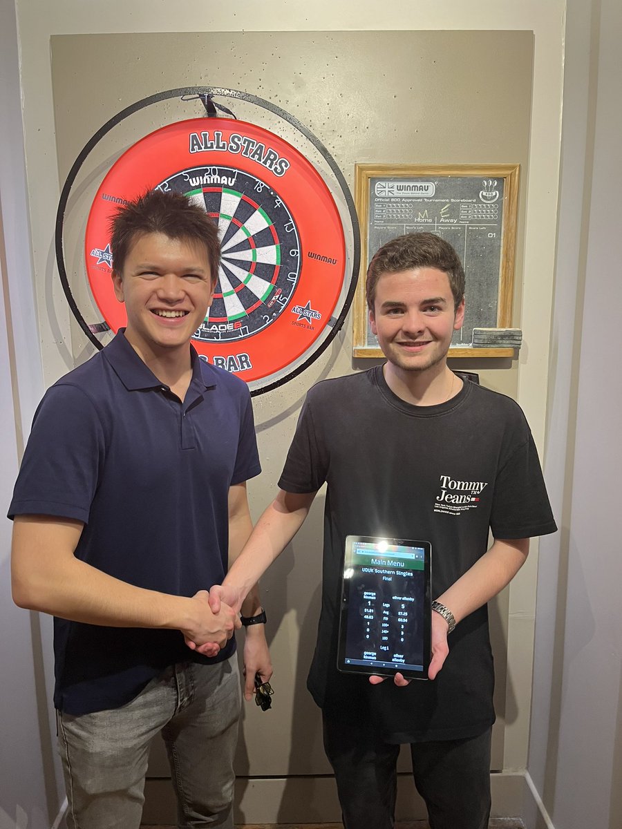 Ollie Allenby of Bath was crowned Southern Singles champion in Bristol today, defeating George Kinman (also of Bath) 5-1.

Allenby dropped just that one leg in the knockout stages en route.

#UDUKSouthernSingles