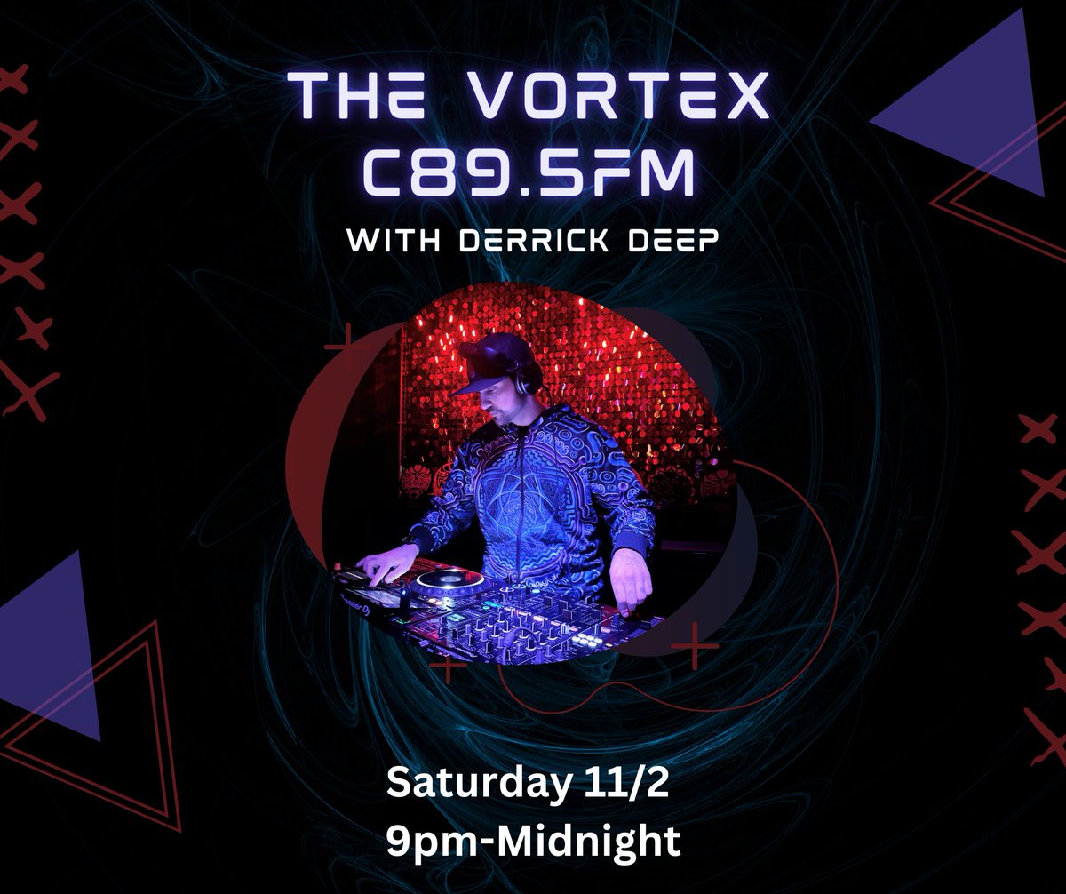 C89.5 Public Radio (@c895radio) on Twitter photo This Saturday November 2nd, the Vortex is bringing you three hours in the mix with host Derrick Deep kicking off a new month with an exploration of beats, breaks and builds! Listen at 9pm β‘ 
Hour 1 β Organic Deep House
Hour 2 β Deep Tech House
Hour 3 β Minimal Electro Breaks This Saturday November 2nd, the Vortex is bringing you three hours in the mix with host Derrick Deep kicking off a new month with an exploration of beats, breaks and builds! Listen at 9pm β‘ 
Hour 1 β Organic Deep House
Hour 2 β Deep Tech House
Hour 3 β Minimal Electro Breaks
