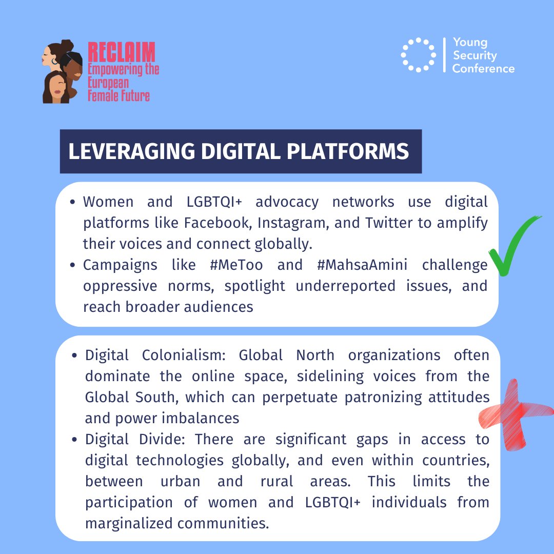 YSConference's tweet image. The digital world is a double-edged sword for women in security and politics. Discover how to harness its power for advocacy and networking while navigating the challenges, it presents for FLINTA individuals. 

#WomenInSecuritySeries #DigitalChallenges #DigitalOpportunities