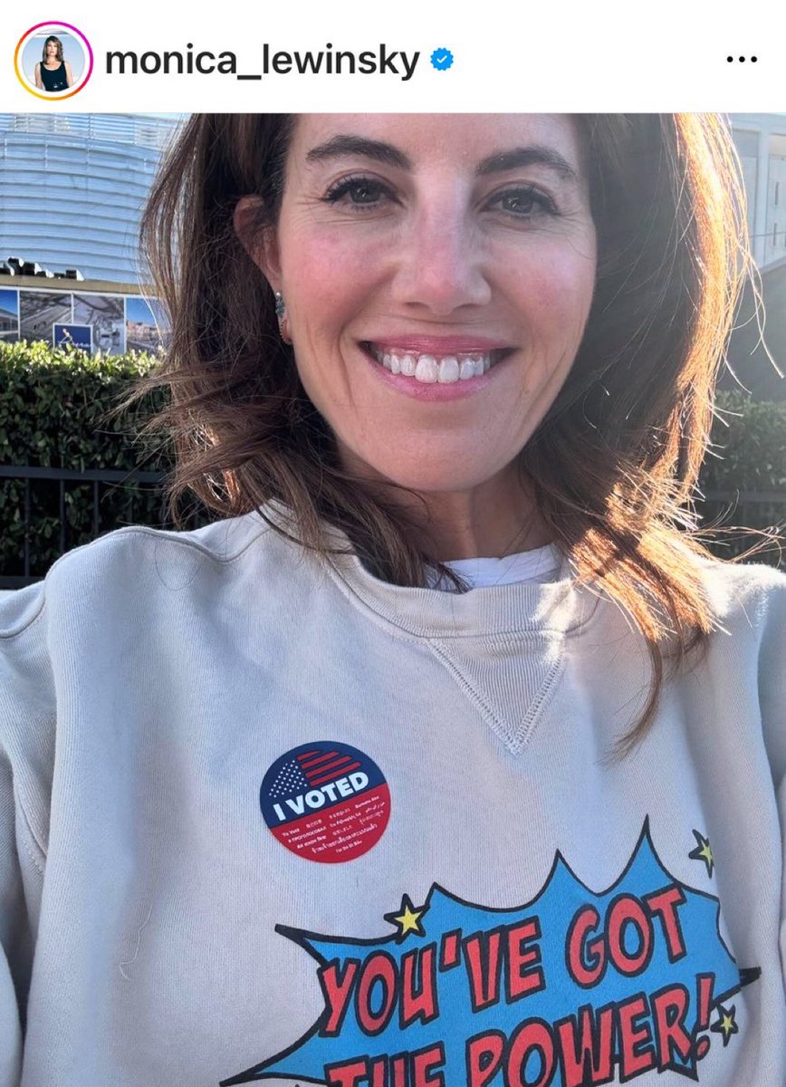 Monika Lewinsky voted for Harris … still a sucker for democrats