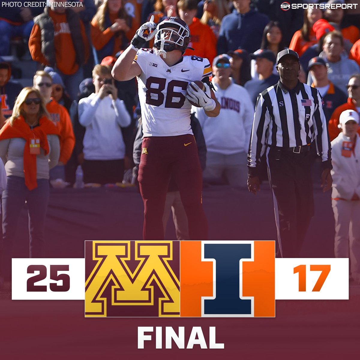 #GOPHERS WIN!!! #Minnesota beats Illinois on the road for their 6th win!!