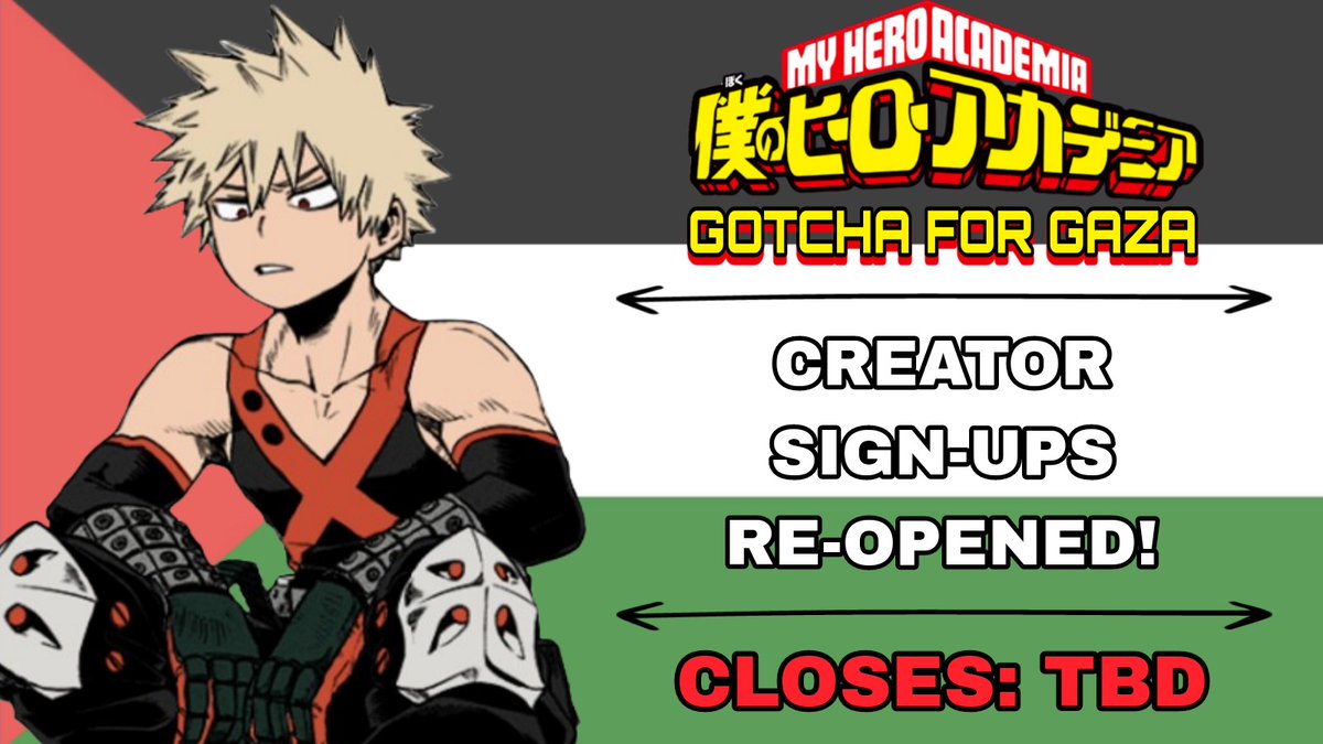 CREATORS WANTED ‼️

PINCH-HITTERS NEEDED! 
CREATOR SIGN-UPS REOPENED!

WE NEED #MHA ARTISTS &amp; WRITERS TO HELP FULFILL OVER 85+ SFW AND 15+ NSFW PROMPTS!

#MyHeroAcademia Creators!
(Prompt Lists can be viewed via DM)

CREATOR SIGNUP FORM 💥
forms.gle/xYznVwAJqR8yfH…