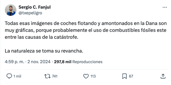 blasgaley's tweet photo. Hay tontos que no necesitan ni siquiera la llegada de la DANA para demostrar su CI. https://t.co/AlxV8wcItp