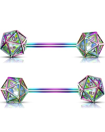 cosmonaughtie's tweet photo. I just received OUFER 2PCS Icosahedron Dice Npple Rings, 14G 316L Surgical Steel Npple Barbells, Npple Jewelry for Women - Rainbow from Anonymous via Throne. Thank you! https://t.co/wSObqTTnd2 #Wishlist #Throne https://t.co/wtVhXNBUER
