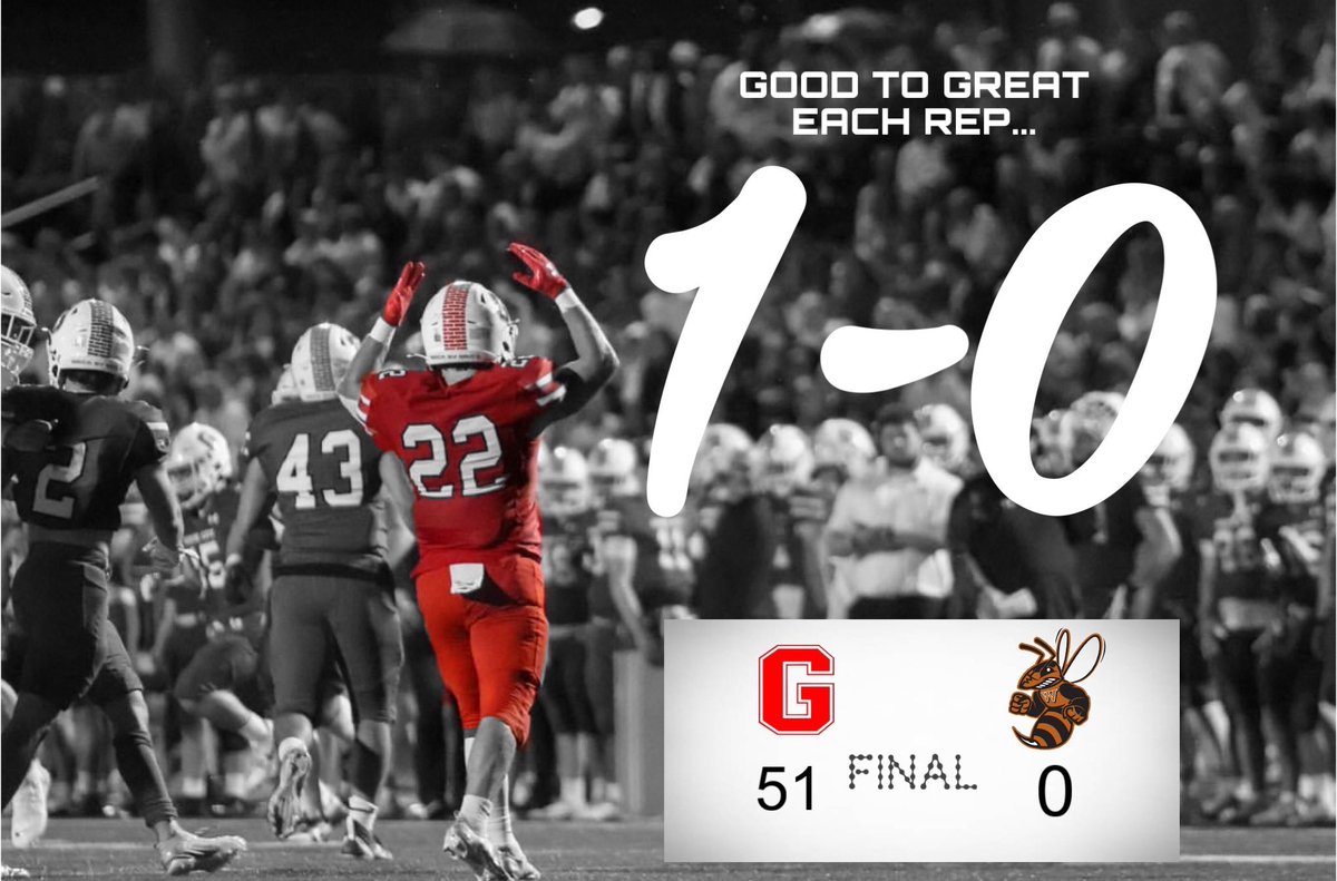 On to the next one. 

“Good to great each rep. 1-0 each week” 
Heading home 1-0 this week.