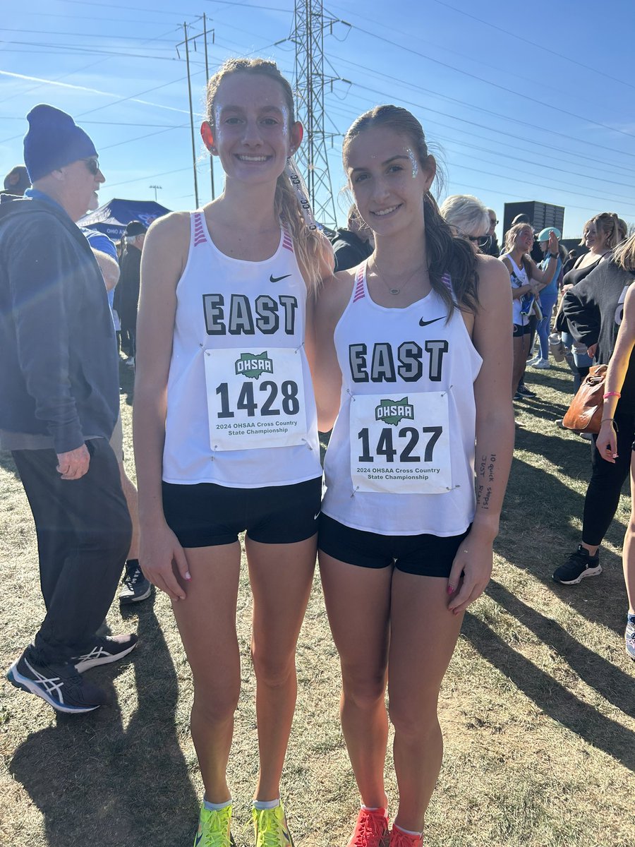 Molly Deardorff finished in 22nd place today at the OHSAA State Championship meet with a new PR of 18:16.94.  Ava Dickenson finished in a time of 19:27.45 in 96th place.  We’re so proud of how well they ran in a very fast race.