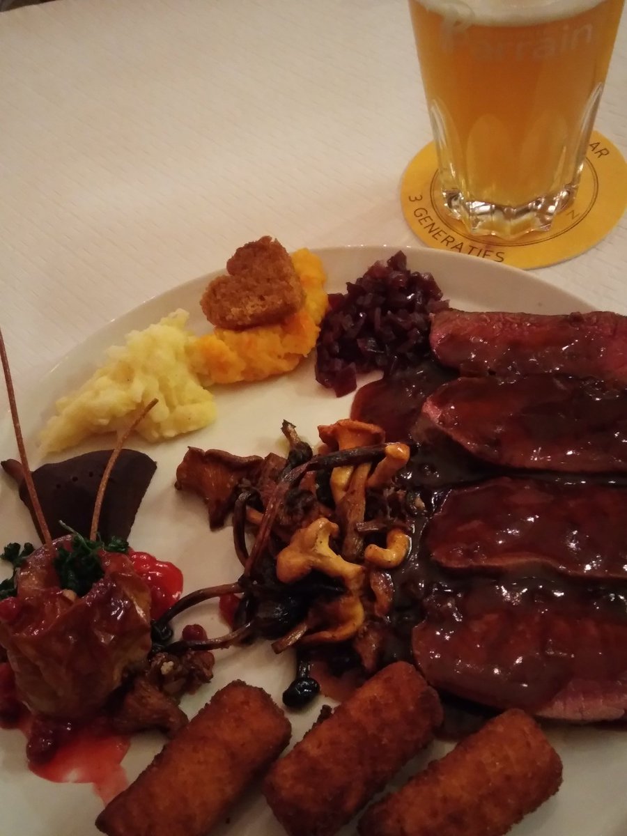As usual enjoyable seasonal meal (venison) and in house blended geuze at <a href="/3fonteinencafe/">3 Fonteinen Resto</a>.