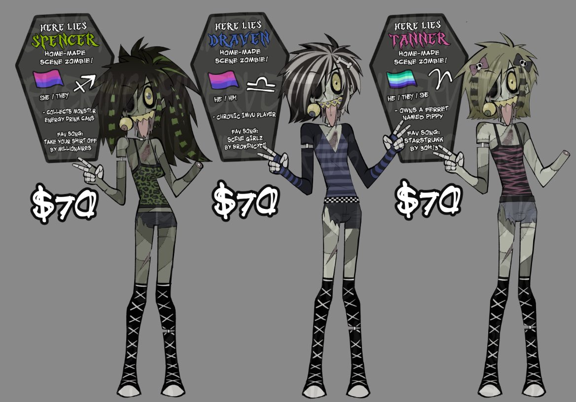 minervering's tweet image. trying something new with my adopts! hopefully this goes over well, dm/comment if interested!! ☠️🩷

#adoptables #adoptablesopen