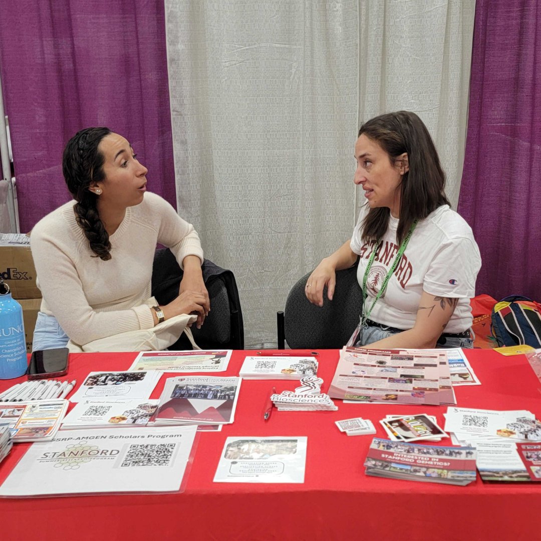 StanfordBiosci's tweet image. What a great week at #SACNAS representing #StanfordBiosciences and connecting with the #sciencecommunity. Interested in pursuing your #PhD - applications for @Stanford.Med are open until December!