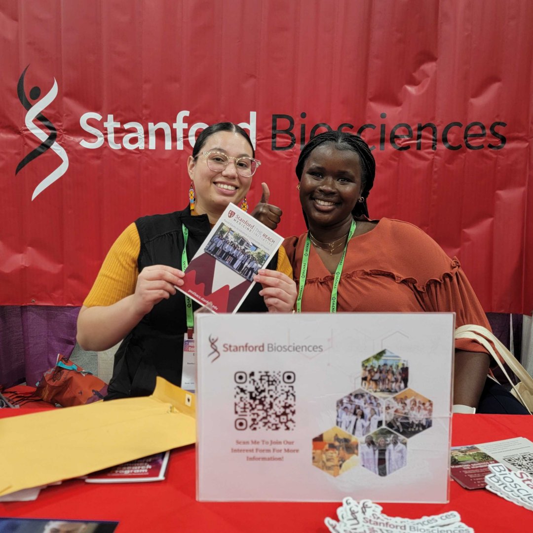 StanfordBiosci's tweet image. What a great week at #SACNAS representing #StanfordBiosciences and connecting with the #sciencecommunity. Interested in pursuing your #PhD - applications for @Stanford.Med are open until December!