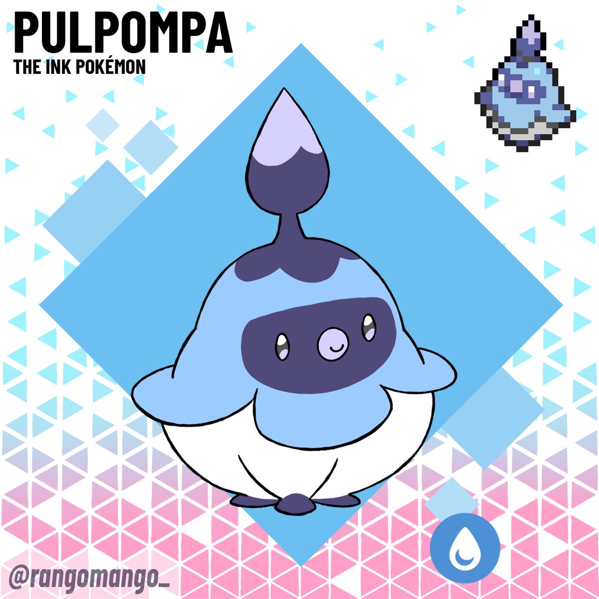 TheRango5's tweet photo. Pulpompa🐙💧🖌️
The Ink Pokémon
Water 💧

Pulpompa enjoy spending time drawing all over the ocean floor. Despite our friend puts a lot of effort in, poor Pulpompa seems to just have a weird taste for art https://t.co/oStI0fFN2Y