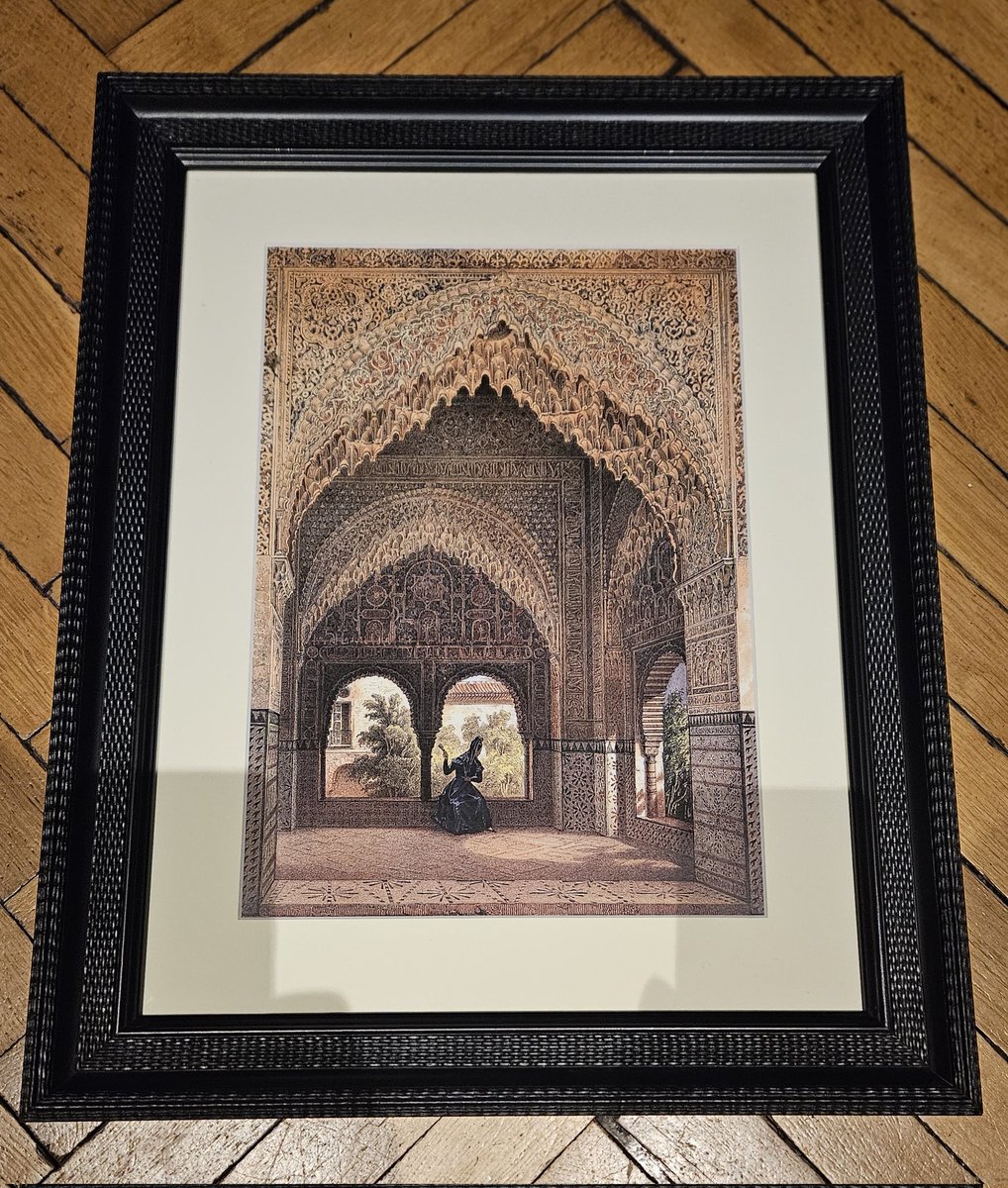 I saw the picture in Granada and had it framed on the spot. Isn't it beauty? 😍😍😍