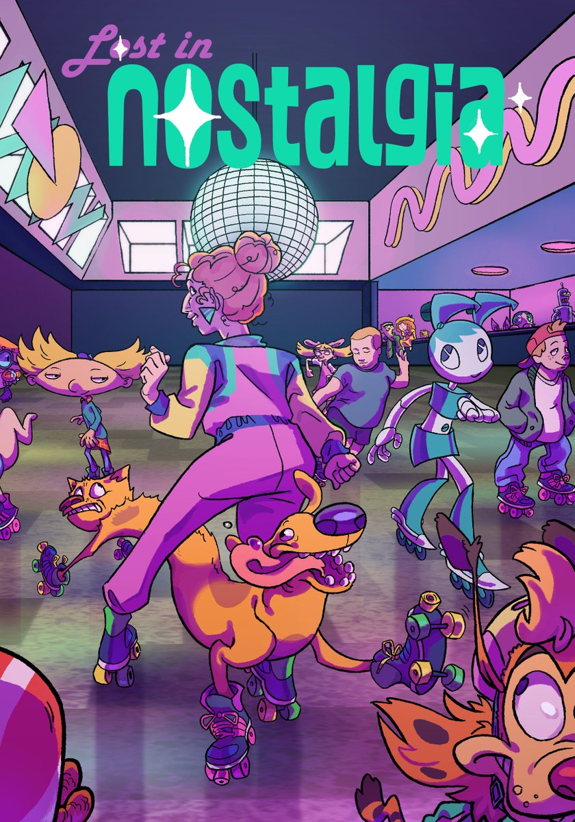 ✨🛼Cover I made for <a href="/90scartoonszine/">Lost In Nostalgia - Project Completed</a> 's Lost in Nostalgia Zine ! 🛼✨