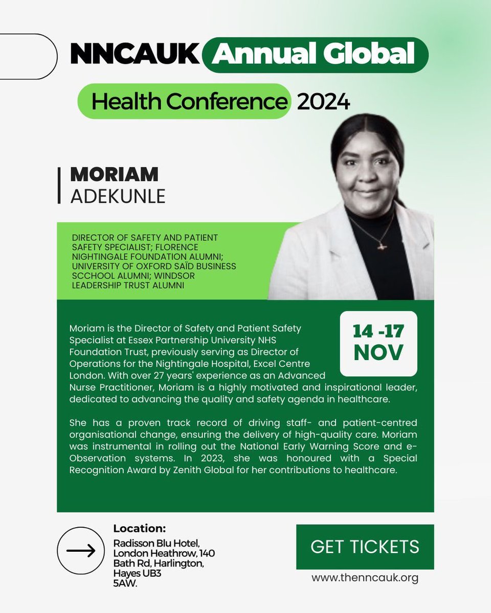 Moriam (@m_adekunle22) on Twitter photo 14 Days to go! Join us for the NNCAUK Global Health Conference and looking forward to seeing all conference attendees and distinguished global speakers <a href="/NNCAUK/">Nigeria Nurses Charitable Association | NNCAUK</a> <a href="/joan_myers/">Dr Joan Myers OBE, QN, FQNI</a> <a href="/wendyolayiwola/">Wendy Olayiwola BEM, FRCM, FRSA RN, RM</a> <a href="/felicia_kwaku/">Dr Felicia Kwaku, OBE, RGN</a> 14 Days to go! Join us for the NNCAUK Global Health Conference and looking forward to seeing all conference attendees and distinguished global speakers <a href="/NNCAUK/">Nigeria Nurses Charitable Association | NNCAUK</a> <a href="/joan_myers/">Dr Joan Myers OBE, QN, FQNI</a> <a href="/wendyolayiwola/">Wendy Olayiwola BEM, FRCM, FRSA RN, RM</a> <a href="/felicia_kwaku/">Dr Felicia Kwaku, OBE, RGN</a>