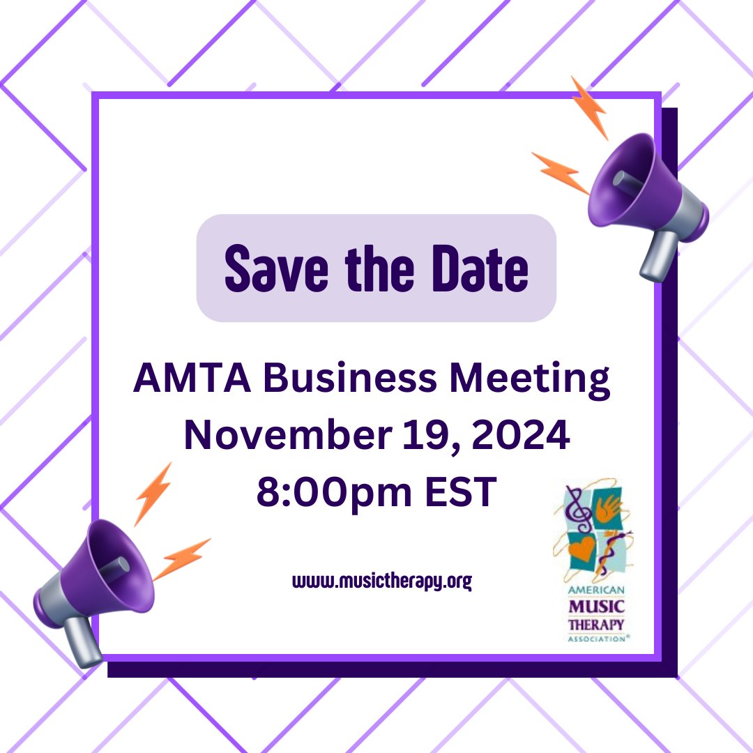 AMTA Members - Save the date for our upcoming business meeting.  The meeting is scheduled for November 19, 2024 at 8:00pm EST. More details forthcoming.
