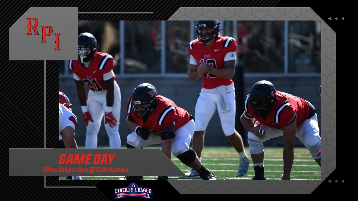 GAME DAY

🆚 Hobart (7-1)
🏟️ ECAV Stadium, Troy, NY.
🕖 3pm
📺 rpi.tv/productions

#REDFAM
#THEMACHINE
🔴⚪️⚫️