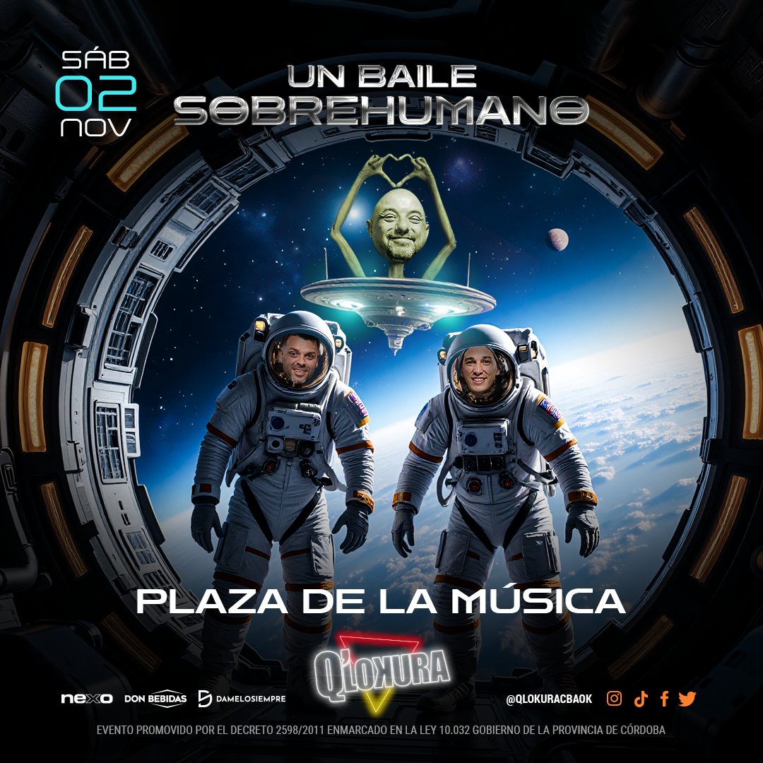 ¡Q’LOKURA EN LA PLAZA! 🤩
1- Segui a @nikoQlokuraOf <a href="/chinoqlokura/">Chino Herrera</a> y a nosotros. 
2- Etiqueta a un amigo/a, comenta tu nombre apellido y últimos 3 del dni.   
3- Rt y ya estas participando.    
Ganadores 22:00hs