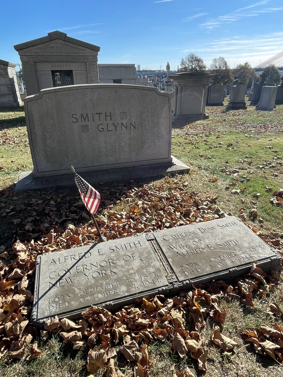 At Al Smith’s grave this All Souls’ Day morning, a son of the Lower East Side, New York governor &amp; Democratic presidential candidate in 1928. His 1928 presidential campaign is analyzed in chapter 5 of my book The Making of American Catholicism.