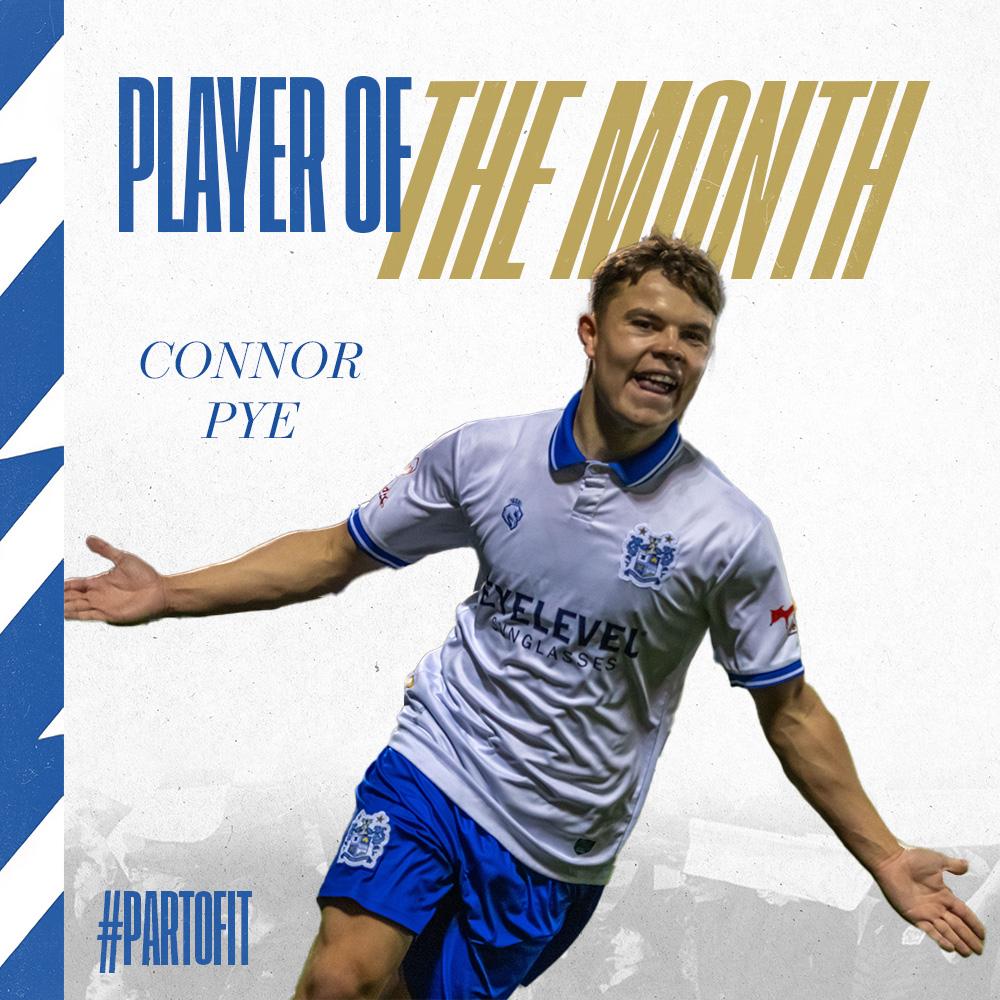 buryfcofficial's tweet photo. The Player of the Month poll for October has closed, and the winner, with over a quarter of the total votes, is...

CONNOR PYE! 

Great month for the pacey full-back - here's to a brilliant November!

#BuryFC | #PartOfIt https://t.co/fmuCfWwmed