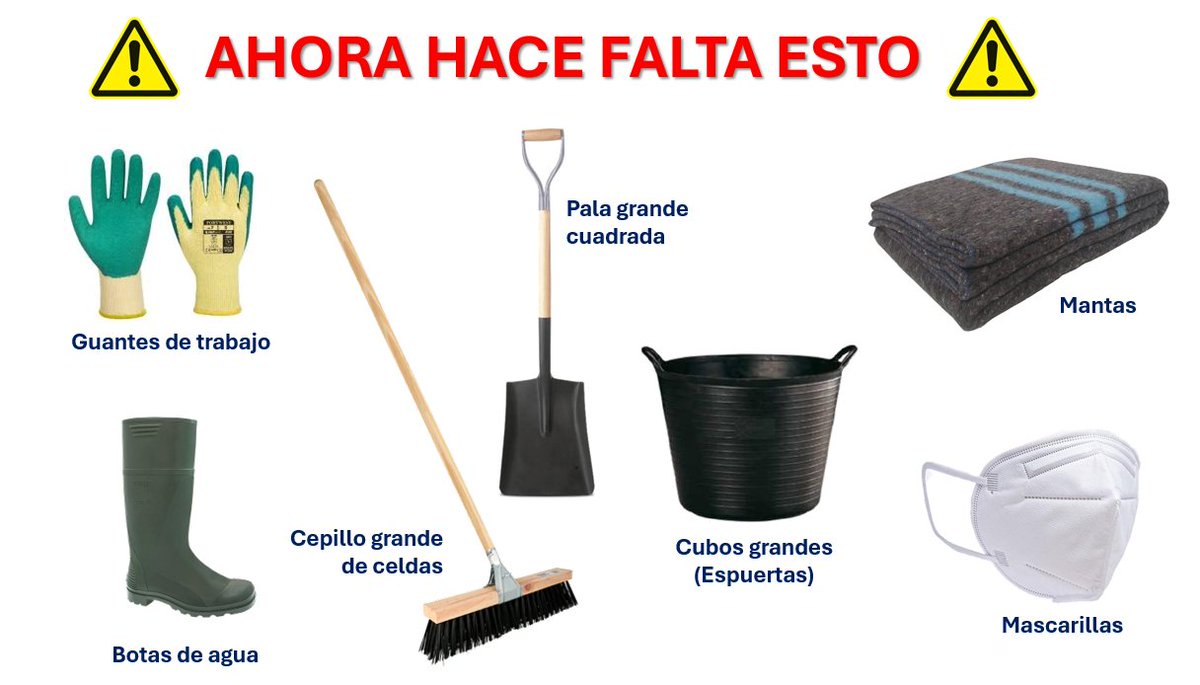 ¡𝗜𝗠𝗣𝗢𝗥𝗧𝗔𝗡𝗧𝗘! 

✅Actualmente está cubierta la aportación de alimentos y enseres que ayer os pedimos, con una participación ciudadano a la altura de las circunstancias. 

🆘Ahora se necesita exclusivamente este material. Agradecemos a que quienes quieran colaborar lo