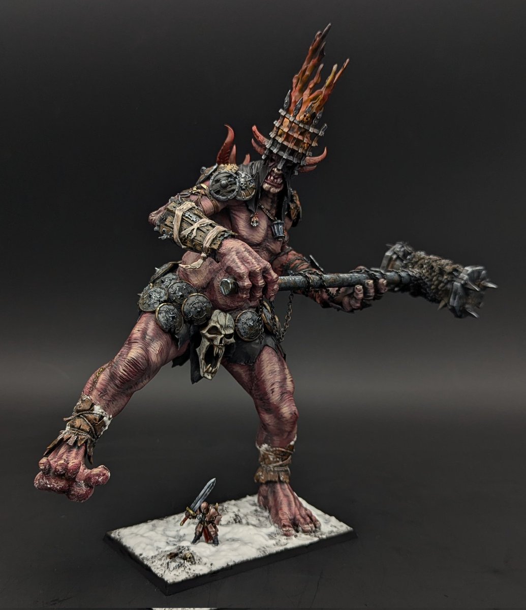 EthanesSTT's tweet image. My last work.

A mega-gargant from aos I will used as a Bonegrinder giant in my chaos army and his warrior familiar little friend.

#sonsofbehemat
#aos #theoldworld #warhammer 
#chaos #giant
#bonegrinder #megagargan
@warhammer