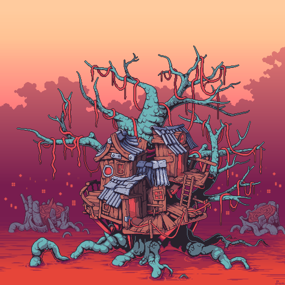 Cabin in a tree for #PixelEncore