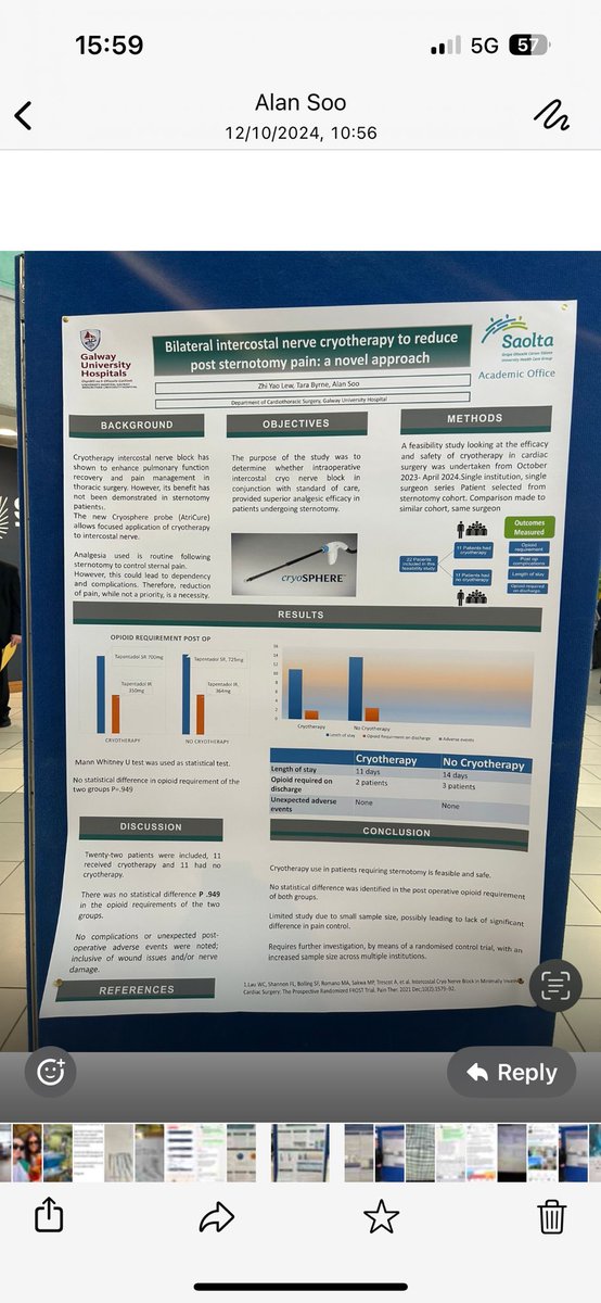 ProfAlanSoo's tweet image. Congratulations to Machaela miskell medical student and Dr Zhi Yao on their recent presentations at the Surgical meeting in Waterford. It is a pleasure to supervise promising Doctors and have them represent the Cardiothoracic Surgery Department Galway. @HSE_West_NWest @RCSI_Irl