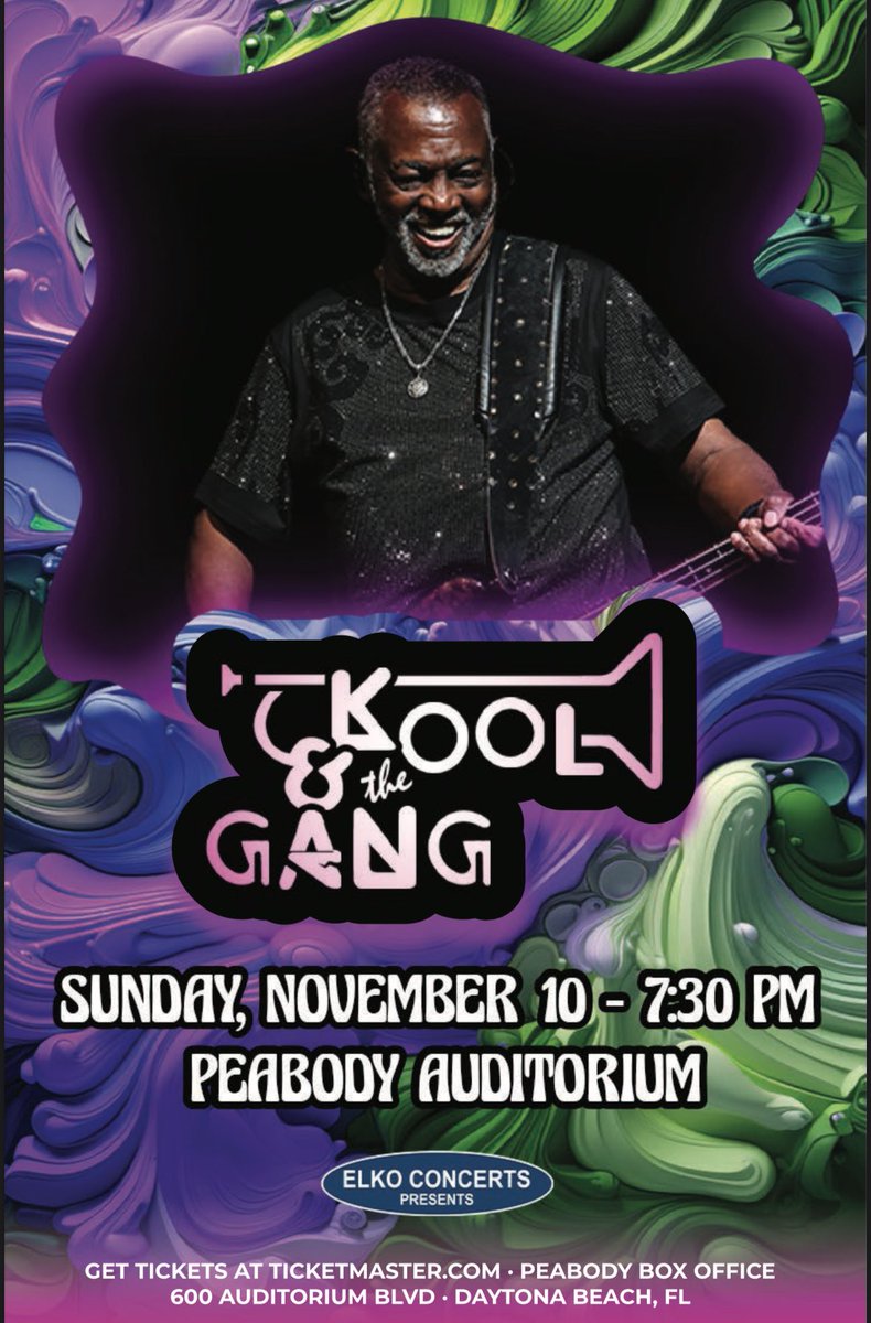 Kool & the Gang (@koolnthegnglive) on Twitter photo #MelbourneFL and #DaytonaBeach FL! Are you ready to celebrate good times with us? We’ll be performing next weekend, November 9th and 10th. Purchase tickets at kingcenter.com for Melbourne and Ticketmaster for Daytona Beach #koolandthegang #MelbourneFL and #DaytonaBeach FL! Are you ready to celebrate good times with us? We’ll be performing next weekend, November 9th and 10th. Purchase tickets at kingcenter.com for Melbourne and Ticketmaster for Daytona Beach #koolandthegang