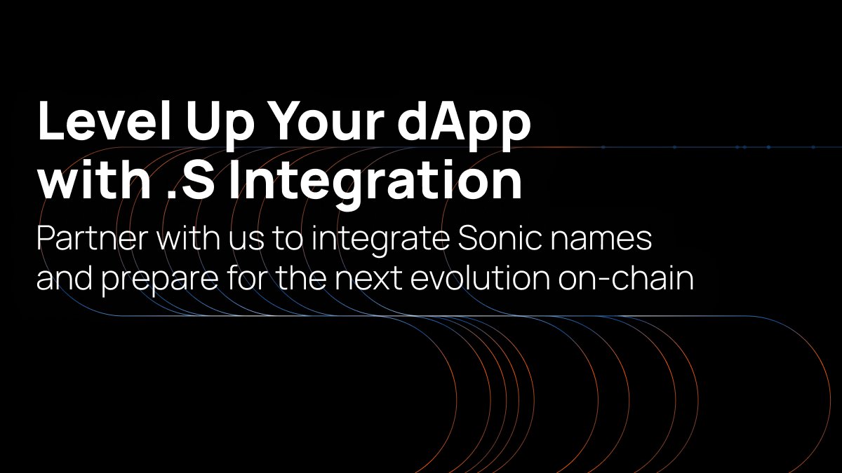 📢 Builders and dApps on Fantom (&amp; soon Sonic), we’re opening the doors to Sonic name integrations and deep partnerships. 

If you’re looking to tap into new potential and bring even more value to your users, DM us! 📩