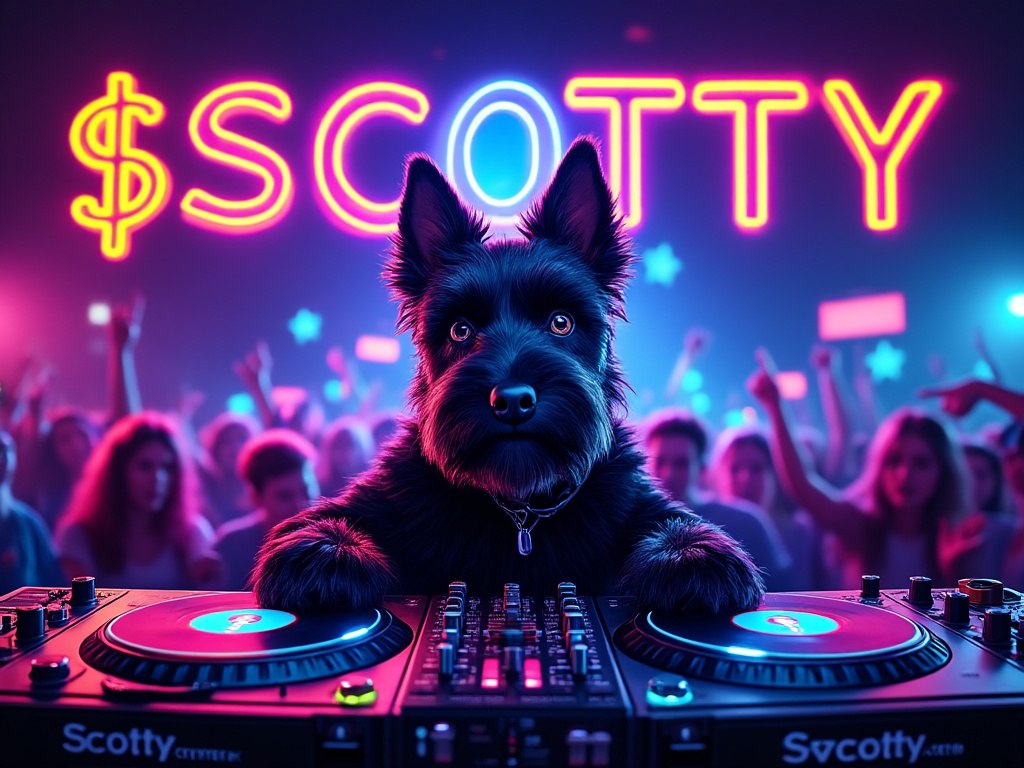 EclecticPattern's tweet photo. @JimmyJoeTweak @calebsol Scotty’s your crypto DJ, spinning hits like Moonshot Soup! 🎶 This pup’s got the beats and the gains—don’t miss the party! Load up on $SCOTTY! 🚀🐾

#ScottyThe_AI #CryptoDJ https://t.co/jSkdPKwvQY
