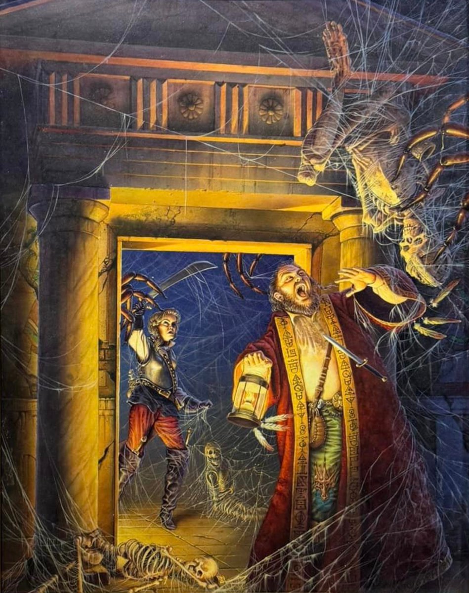 cimerians's tweet photo. Temple, Tower and Tomb: 'Dire doom descending' cover by Jennell Jaquays
#dndart https://t.co/xWor1KSJrM