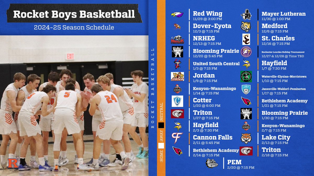 🚨24-25 Schedule Drop🚨

Go Rockets!