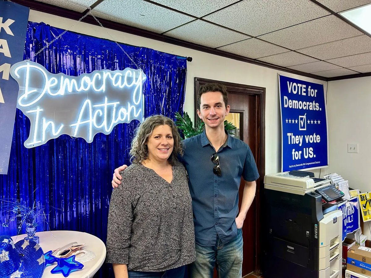 Assembly candidate and Brown County Dems chair <a href="/ChristyforWI/">Christy for Wisconsin</a>, on Democrats' chances in Wisconsin, and in Green Bay / Fox Valley:

“I was saying ‘cautiously optimistic,’ but now ‘nauseously optimistic.’... That’s a better summary of my feelings."
therecombobulationarea.news/p/joy-desperat…