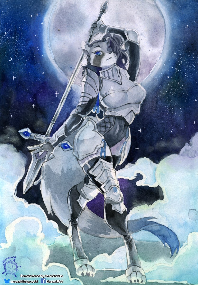 Watercolor sketch illustration for @rivetstheblue