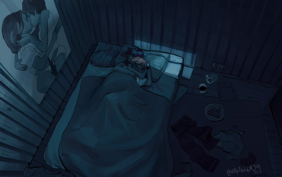 Ervinzer29's tweet image. They are only cuddling to keep warm guys, no other reason.

#ScottPilgrimTakesOff #Scollace #fanart #ScottPilgrim #WallaceWells