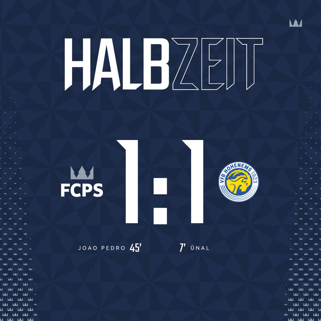 Peep Peep!

Obrigado Joao Pedro Gomez Da Silva for late first-half heroics! 

All square at the break 🙌