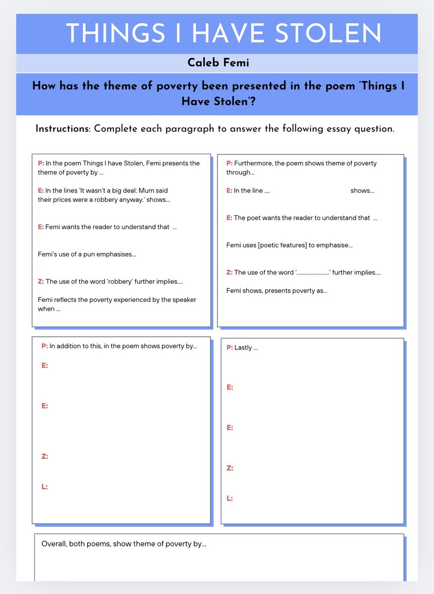 Really enjoyed tutoring from this booklet today. A wonderful poem from <a href="/CalebFemi_/">Caleb</a> 

Unseen Poetry Exam Revision Booklet (AQA) tes.com/resource-detai…

#English #Poetry #Unseen #Tutor #edutwitter
