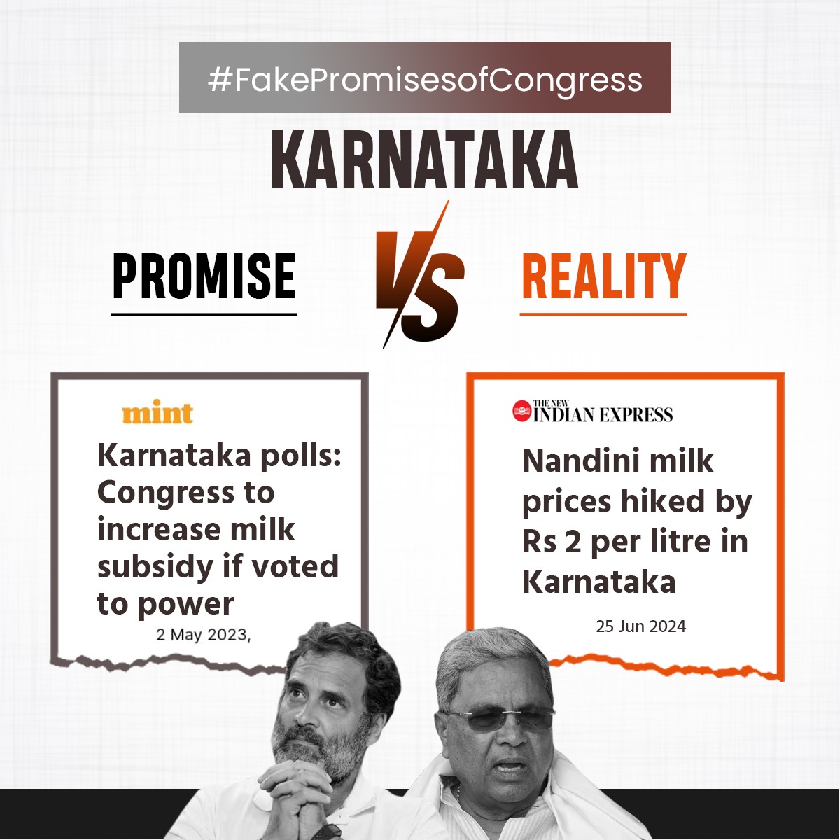 BJP4Karnataka's tweet photo. From unkept promises to unchecked corruption, the Karnataka Congress has truly let the state down. kannadigas expected progress, but got record-breaking scandals and scams instead! Here are just a few.
#CongressFailedKarnataka #Congressmodel #ScamModel #ScamCM #FailedPromises https://t.co/qZgd7ESi3y