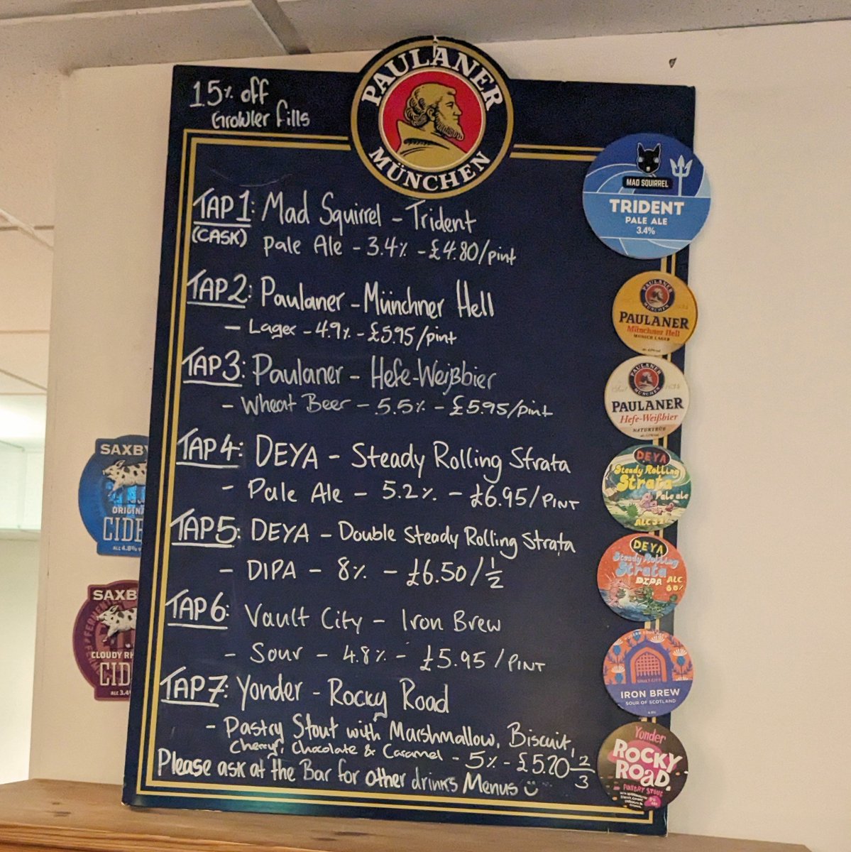 Saturday vibes 👌

<a href="/RoryOkanemusic/">Rory O’Kane</a> will be playing tonight 7-10pm! 

7 taps of craft including <a href="/deyabrewery/">DEYA</a> Steady Rolling Strata Pale and DIPA 🐊

Open 12-10 👌
#MKBiergarten #livemusic #miltonkeynes #micropub #bottleshop #craftbeer #beer