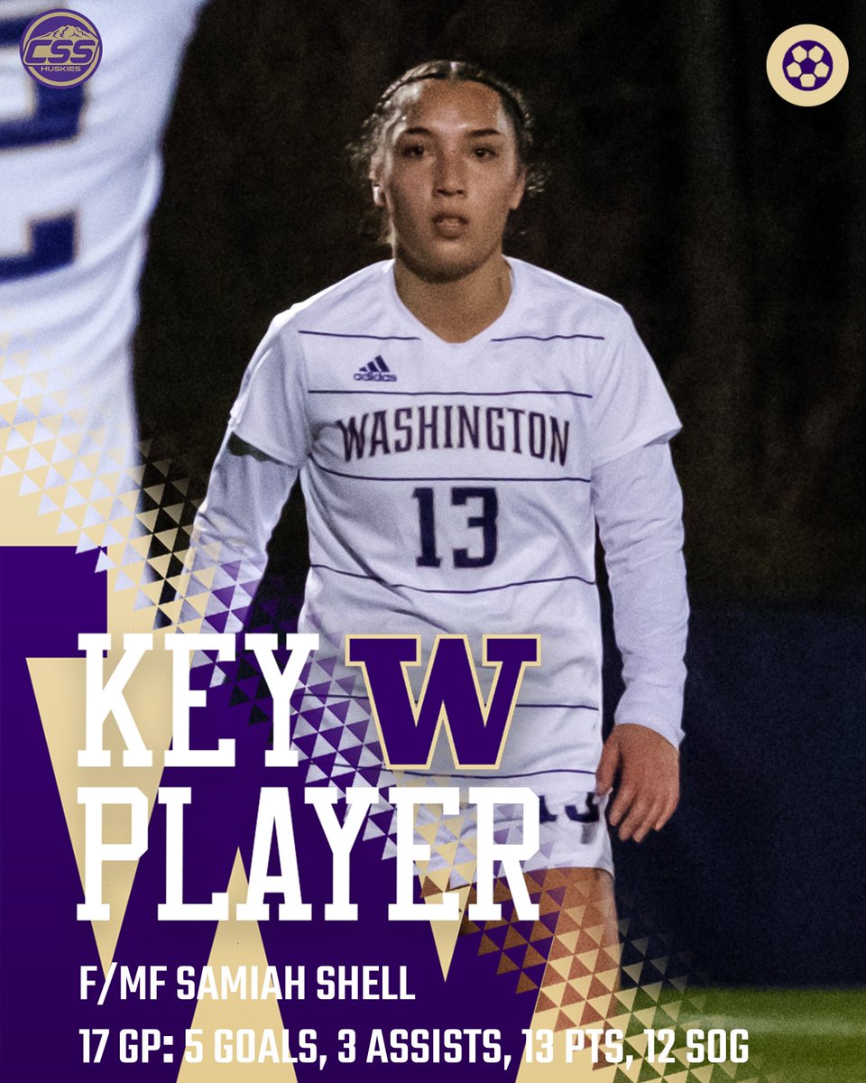 CSS_UWHuskies's tweet photo. Our key @UW_WSoccer player to watch is Samiah Shell. A sophomore, Shell has the Huskies second leading point total this season and has started all but one of the matches Washington has played this season. We look for her impact!

Photo by @_Kevin_Ng_ 

#GoHuskies #SamiahShell https://t.co/uy0fmwm912
