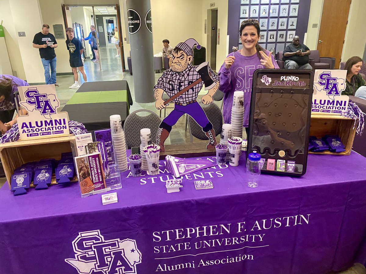 sfa_alumni's tweet photo. We had a blast seeing all of the awesome future ‘Jacks at #SFAShowcaseSaturday today!

We look forward to seeing you again soon.

#AxeEm https://t.co/S3pBU9gto1