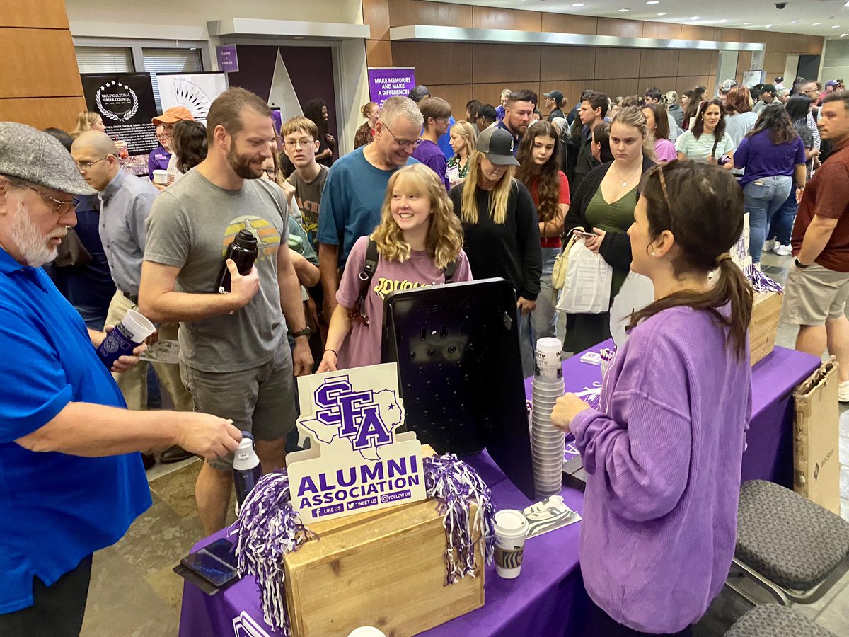 sfa_alumni's tweet photo. We had a blast seeing all of the awesome future ‘Jacks at #SFAShowcaseSaturday today!

We look forward to seeing you again soon.

#AxeEm https://t.co/S3pBU9gto1