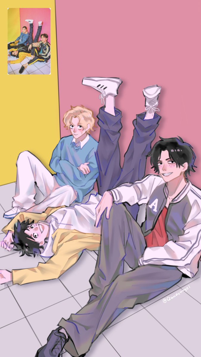Qandyangel's tweet photo. Every time I see trio picture, I always think of these three

Im lazy so it’s just a rough one :P https://t.co/XO9heZkfW0
