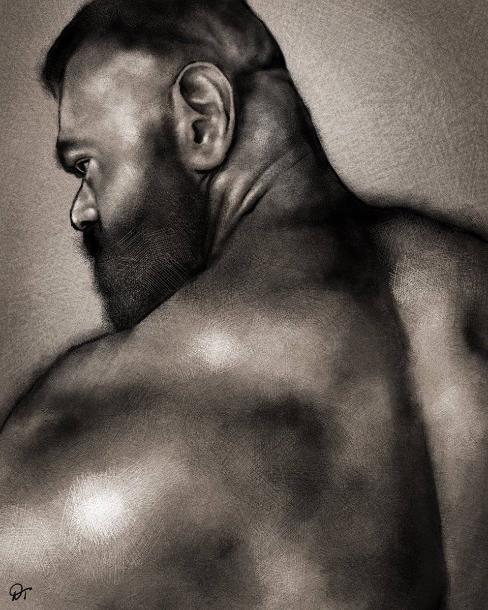 dontwineart's tweet photo. “Muscle Back” - digital pencil and charcoal. 
.
.
#gayart #gayartist #gaybear #gaybearart #digitalart #nudeart  #nudemaledrawing  #nudemaleart #digitalpainting #digitaldrawing #digital_painting #digitalartoftheday #paintingoftheday #artoftheday #procreate #procreateartwork https://t.co/eIzch1DCJn