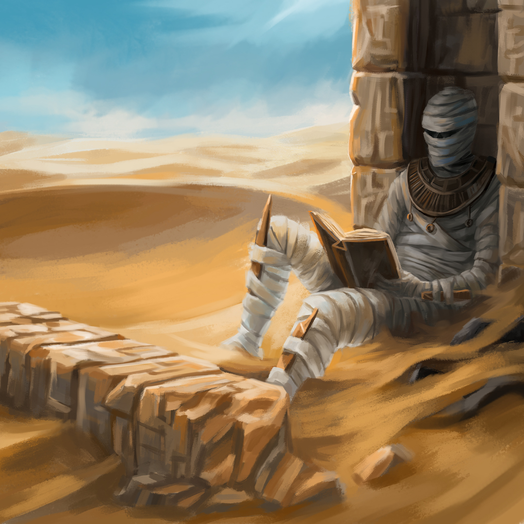 📜 Ancient Secrets Await 📜

In Abyss, a mummified figure studies a forgotten tome beneath the desert sun. What wisdom does it hold? Discover the secrets that shape this world. 🌌✨

<a href="/gamefound/">Gamefound</a> #gamefound #abyss #boardgame